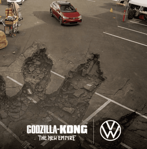 大众ID.4亮相《哥斯拉大战金刚：新帝国》全球首映